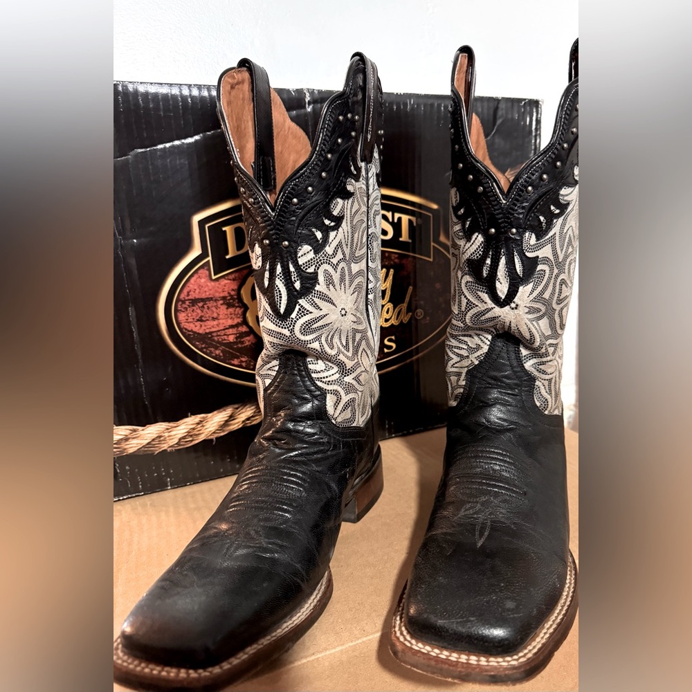 Dan Post Black and Floral Boots